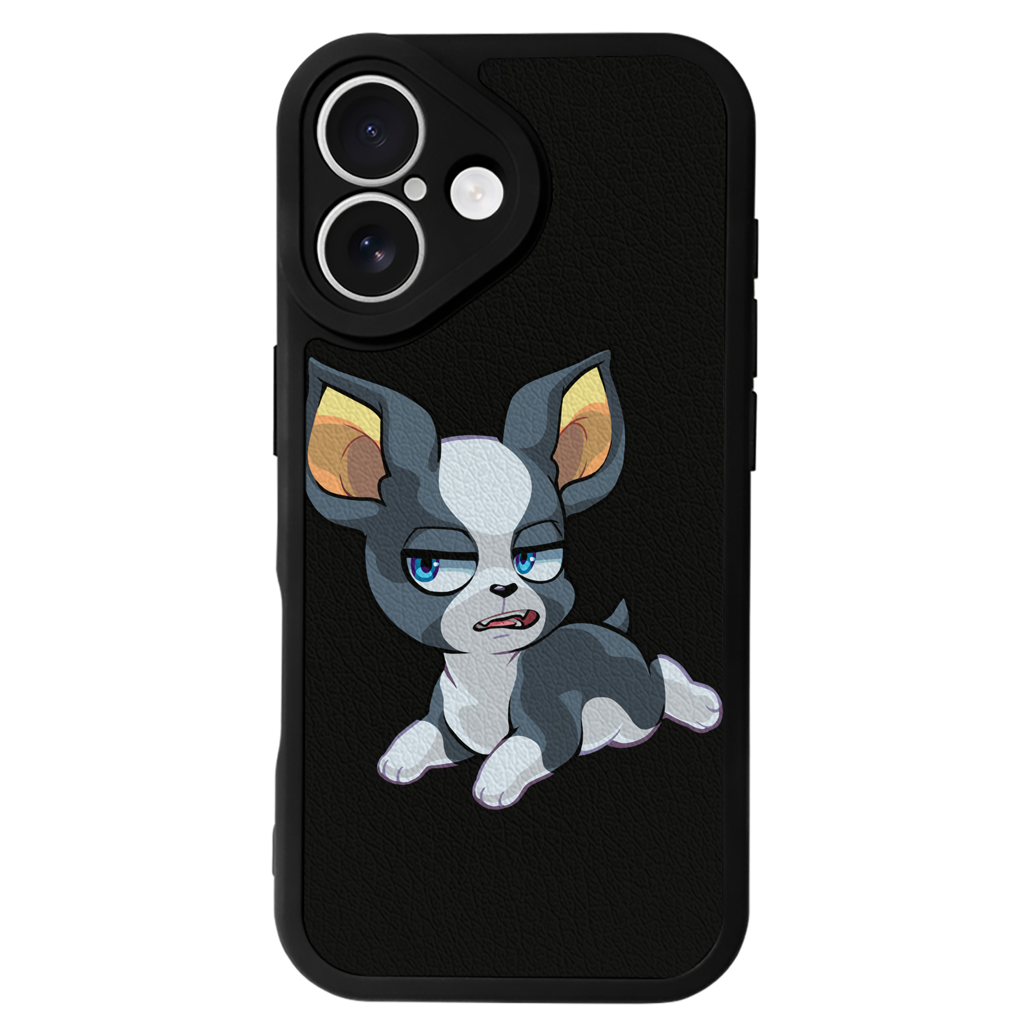 （画像用） ジョジョの奇妙な冒険 イギー JoJo's Bizarre Adventure Iggy 【iPhone 16シリーズ対応】シリコンスマホケース（レザー調） 材質：シリコン